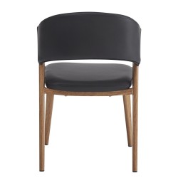 Silla CALABRIA, metal acabado de color madera