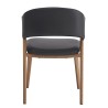 Silla CALABRIA, metal acabado de color madera