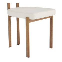 Silla MESINA, metal acabado de color madera