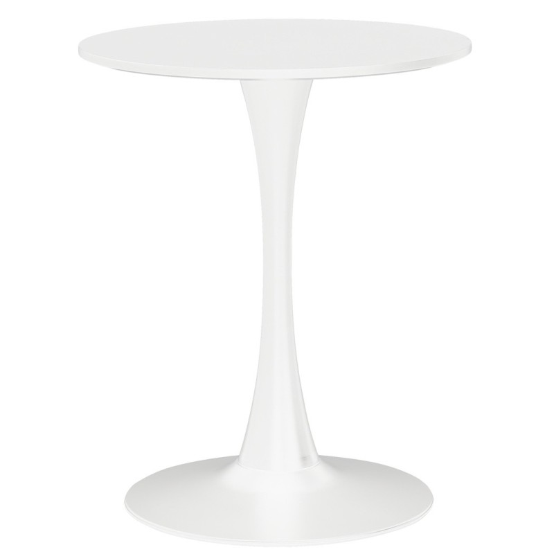 Mesa TUL (SI), base de metal, tapa lacada blanca