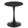Mesa TUL (SI), base de metal, tapa lacada negra