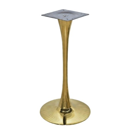 Base de mesa TULIP (SU), alta, acabado dorado, base de 50 cms de diámetro