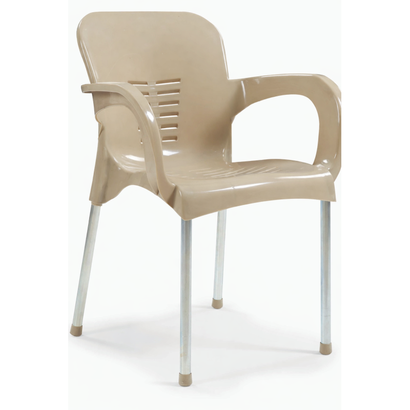 Sillón MIRAMAR, apilable, patas metálicas galvanizadas