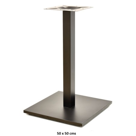 Base de mesa BEVERLY 50C, tubo cuadrado, negra, base de 50 x 50 cms