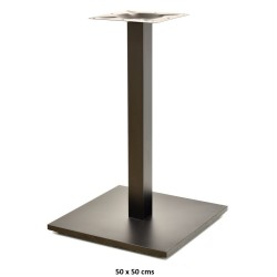 Base de mesa BEVERLY 50C, tubo cuadrado, negra, base de 50 x 50 cms