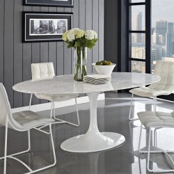 Mesa TUL, oval, fibra de vidrio