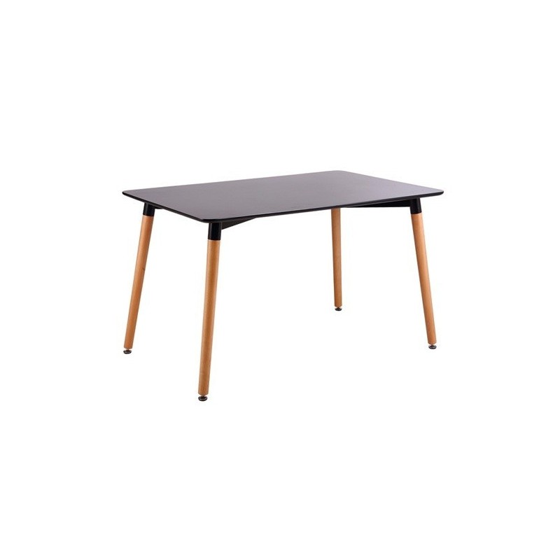 Mesa NURY (SU), madera, tapa lacada negra