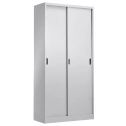 Armario metálico OLIMPO 902PC40, puertas correderas, gris ral 7035
