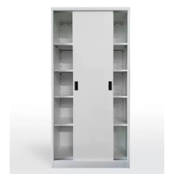 Armario metálico OLIMPO 902PC40, puertas correderas, gris ral 7035