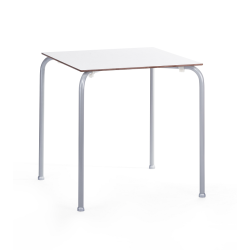 Mesa FERAY NEW, apilable, epoxi gris, tablero fenólico blanco