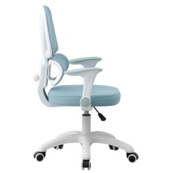 Silla de estudio CHAMONIX, blanca, brazos, ergonómica, regulación de altura