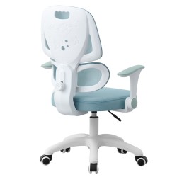Silla de estudio CHAMONIX, blanca, brazos, ergonómica, regulación de altura