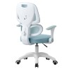 Silla de estudio CHAMONIX, blanca, brazos, ergonómica, regulación de altura