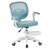 Silla de estudio JOLIVET, blanca, brazos, ergonómica, regulación de altura