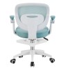 Silla de estudio JOLIVET, blanca, brazos, ergonómica, regulación de altura