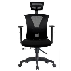 Sillón de oficina VIGNOT, ergonómico, negro