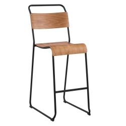 Taburete LIVERPOOL, apilable, negro