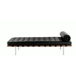 Cama de día BARNA, madera, acero inoxidable