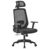 Sillón de oficina VERNY, alto, negro