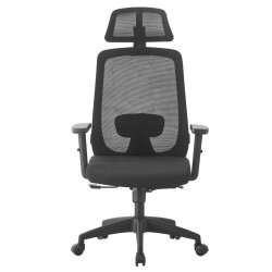 Sillón de oficina VERNY, alto, negro