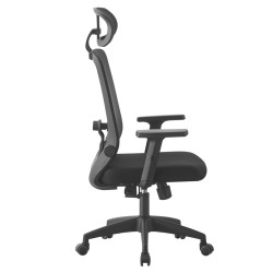 Sillón de oficina VERNY, alto, negro