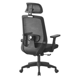Sillón de oficina VERNY, alto, negro
