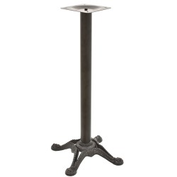 Base de mesa RÓDANO, alta, fundición, negra, base de 58 x 58 cms