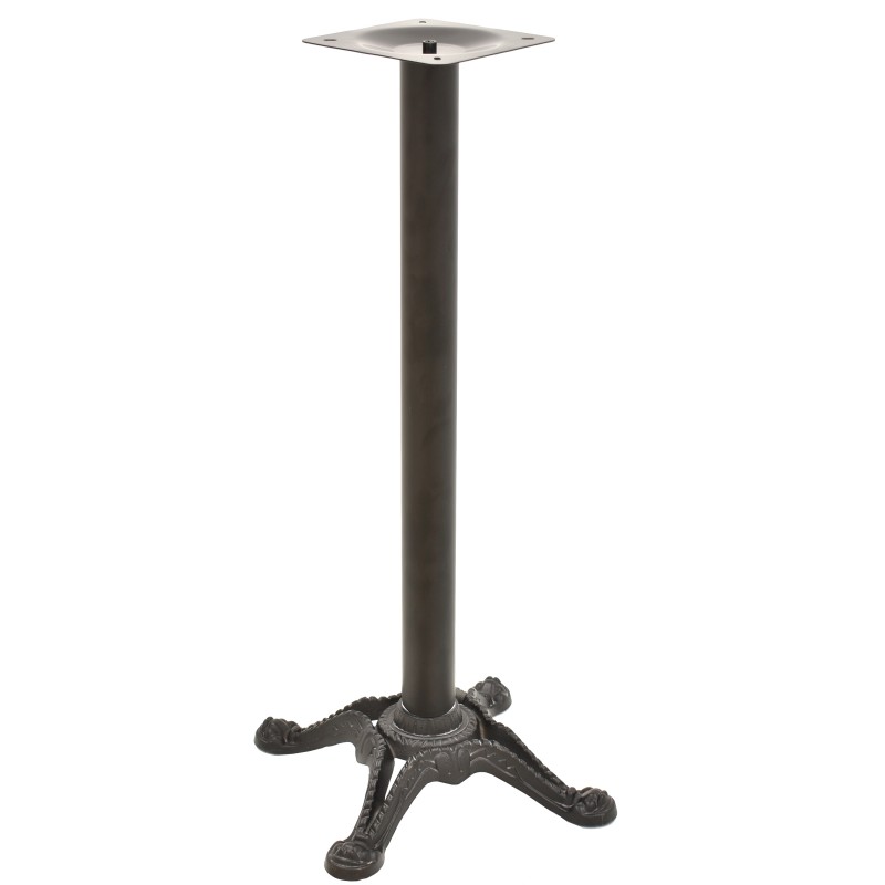 Base de mesa RÓDANO, alta, fundición, negra, base de 58 x 58 cms