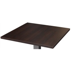 Tablero de mesa WOOD-80C, chapado haya, barnizado wengué