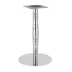Base de mesa LUXOR, acero inoxidable, acabado espejo, base 45 cms diámetro