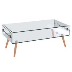 Mesa HOLANDA, madera, cristal