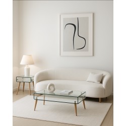 Mesa HOLANDA, madera, cristal