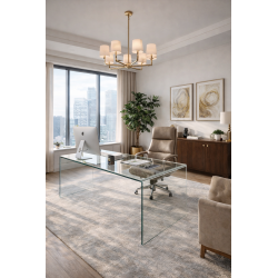 Mesa CONCORD NEW, cristal curvado