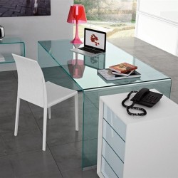 Mesa CONCORD NEW, cristal curvado