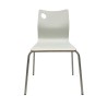 Silla AMELIE, apilable, acero inoxidable, asiento laminado HPL