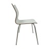 Silla AMELIE, apilable, acero inoxidable, asiento laminado HPL