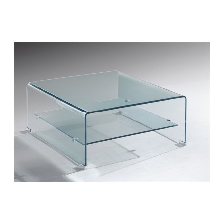 Mesa DREW, baja, cristal curvado