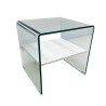 Mesa CORIN, cristal curvado