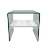 Mesa CORIN, cristal curvado