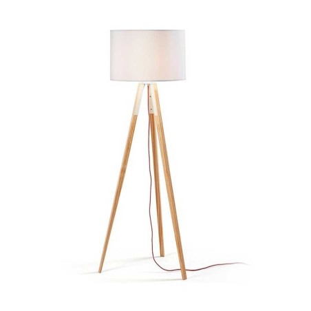 Lámpara JENSEN, pie salón, madera