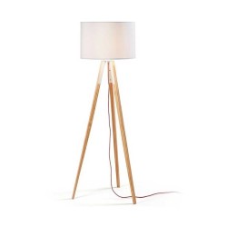 Lámpara JENSEN, pie salón, madera