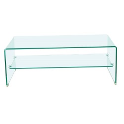 Mesa CHALLENGER, baja, cristal curvado