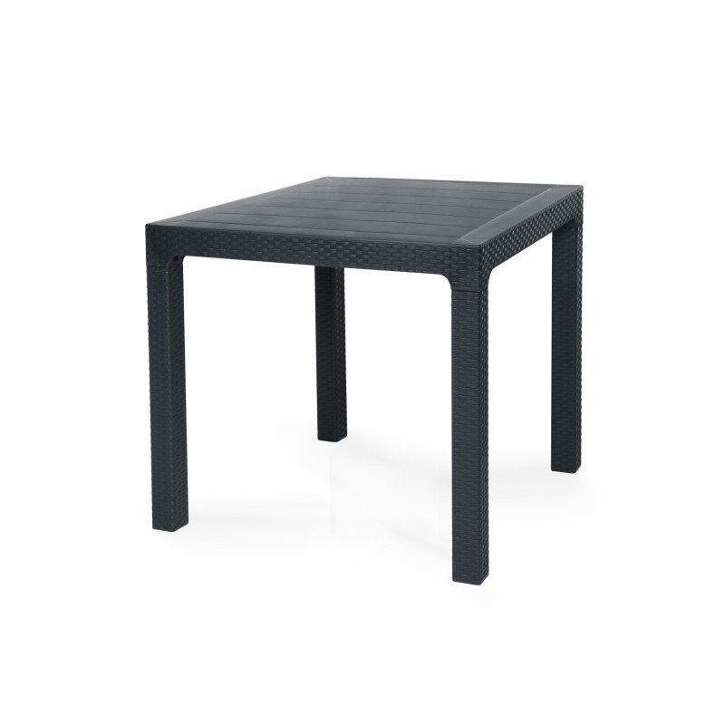 Mesa TROPICAL, ratán, polipropileno antracita