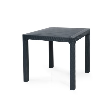 Mesa TROPICAL, ratán, polipropileno antracita