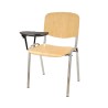 Silla NIZA NEW, chasis cromado, pala escritura