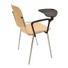 Silla NIZA NEW, chasis cromado, pala escritura