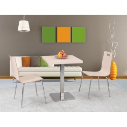 Base de mesa IPANEMA, acero inoxidable, base de 45 x 45 cms