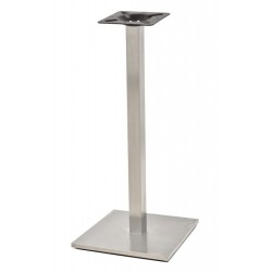 Base de mesa IPANEMA, alta, acero inoxidable, base de 45 x 45 cms