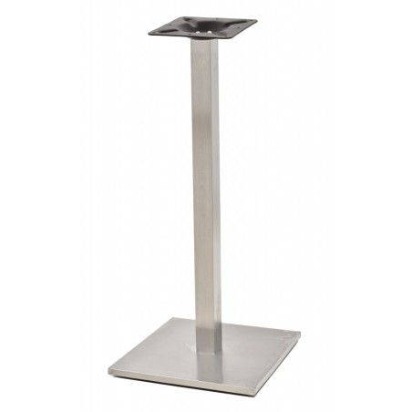 Base de mesa IPANEMA, alta, acero inoxidable, base de 45 x 45 cms