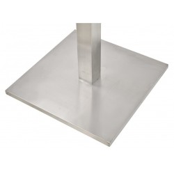Base de mesa IPANEMA, alta, acero inoxidable, base de 45 x 45 cms